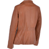 Womens Leather Jacket Tan/ nap: AWL-529
