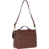 Elegance Satchel Leather Hangbag Tan: M-89