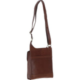 Ashwood Leather & Tweed Crossbody Bag Tan/Green Check: TW-24-010-TGNH