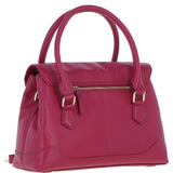 Premium Leather Shoulder Bag with Detachable Crossbody Strap Raspberry: Y-56