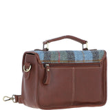 Ashwood Leather & Harris Tweed® Cloth Satchel Bag Tan/Mcload: TW-68-02-TM