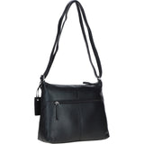 Sleek Luxe Leather Shoulder Bag Black: Mourne