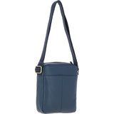 Gabicci Mens Leather Messenger Bag Navy: GB-64952