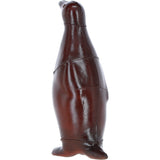 Elegant Leather Penguin Home Decor Ornament Chestnut: LF-193