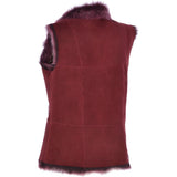 Reversible Toscana Suede Leather Gilet Burgandy: KB-42