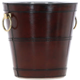 Stylish and Functional Ashwood Genuine Leather Ice Bucket Chestnut: LF-137