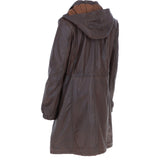 Leather Duffle Leather Coat Mid Brown/ app: TINA