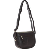Ashwood Leather & Harris Tweed® Cloth Saddle Bag Brown/Green: TW-26-09-BG
