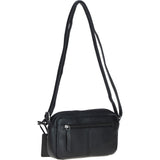 Compact Leather Shoulder & Crossbody Bag Black: Cork