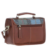 Ashwood Leather & Harris Tweed® Cloth Small Satchel Bag Tan/Mcload: TW-67-02-TM
