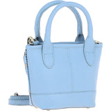 Ashwood Leather & Harris Tweed® Cloth X-Small Barrel Bag Blue/Lt-Blue: TW-63-19-BB