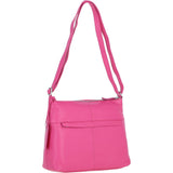 Sleek Luxe Leather Shoulder Bag Hot Pink: Mourne