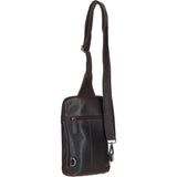 Leather Crossbody Sling Bag Brown: FE-21