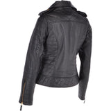 Women's Leather Biker Jacket Black/app: 2741