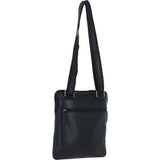 Real Leather Messenger Bag with Multiple Pockets Black: MOSCOW