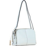Real Leather Stylish Crossbody Bag White: 62340