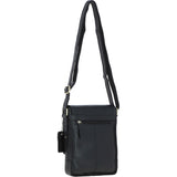 Ashwood Compact Leather Flap Over Bag Black: Q-42