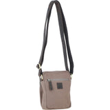 Fenland Canvas & Leather Crossbody Bag Mud/grey: FEN-751