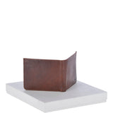 Cow Waxy Leather Classic 8 Card Bill-Fold Wallet Tan : 1551