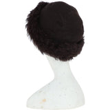 Ladies Vintage Curly Luxury Sheepskin  Hat Brown/Brown: CURL HAT