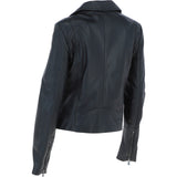 Ladies Leather Biker Jacket Black: G-Celia22