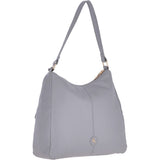Medium Leather Shoulder Bag Light Grey  - 60660