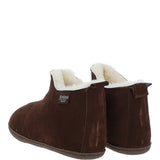 Fenland Classic Suede Sheepskin  Bootie Slippers Brown: MENS BOOTY