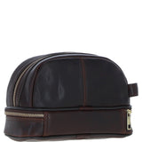 Ashwood Leather Men's Zip Washbag Brown: PL-41