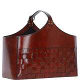 Ashwood Leather's Deluxe Handcrafted Simple & Unique Magazine Holder Chestnut: LF-162