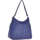 Medium Leather Shoulder Bag Twilight Blue - 60660