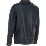 Ashwood Men’s Casual Real Leather Jacket with Mandarin Collar and Hidden Zip Black: AWM-COOPER