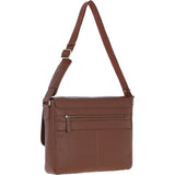 Gabicci Leather Messenger Bag with Crossbody Strap Tan: GB-64957