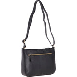 Vegetable Tanned Small Leather Shoulder Bag Black: V-27