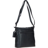 Versatile Leather Shoulder Bag Black: Bondoran