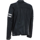 Men's Real Leather Biker Jacket With Stitch Detailings Black: AWM-NOVA2
