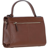 Elegant Ashwood Leather Handbag with Detachable Crossbody Strap 2 Tone Tan: 64731