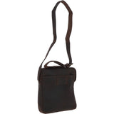 Tablet Friendly Small Vintage Leather Body Bag Brown: Patty