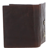 Women's Vintage Wash Leather Wallet Purse Brandy : G-41