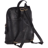 Small Vintage Leather Backpack Black  – G25