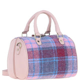 Ashwood Leather & Harris Tweed® Cloth Medium Barrel Bag Baby-pink/Pink: TW-62-15-BP
