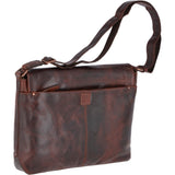 Large Leather Vintage Messenger Bag Tan : Robin