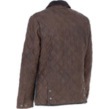 Ashwood Leather x Harris Tweed Men’s Diamond Quilted Stitch Details Casual Jacket Brown/Mcload: TW-907-01-BM