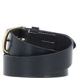 Real Leather Handmade Mens Belt Black: MB-150