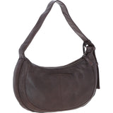 Stylish Ashwood Leather Curved Shoulder Bag Brown: GV-64288