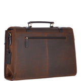 Vintage Oily Hunter Leather Briefcase Brown: Walter