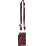 Ashwood Leather Luxury Crossbody Phone Bag Design-X Wine: X-31