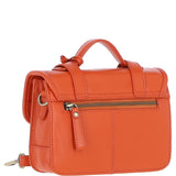 Stylish Ashwood Leather Medium Satchel Bag Orange: Y-62
