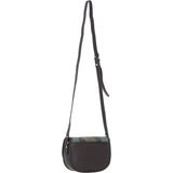Ashwood Leather & Harris Tweed® Cloth Saddle Crossbody Bag with Twist Lock Brown/Mcload: TW-30-01-BM