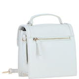 Compact Ashwood Handbag with Detachable Crossbody Strap White: Y-54