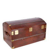 The Bridge Vintage Large Italian Vegetable Tanned  Leather Trunk Brown: 0088424 01
